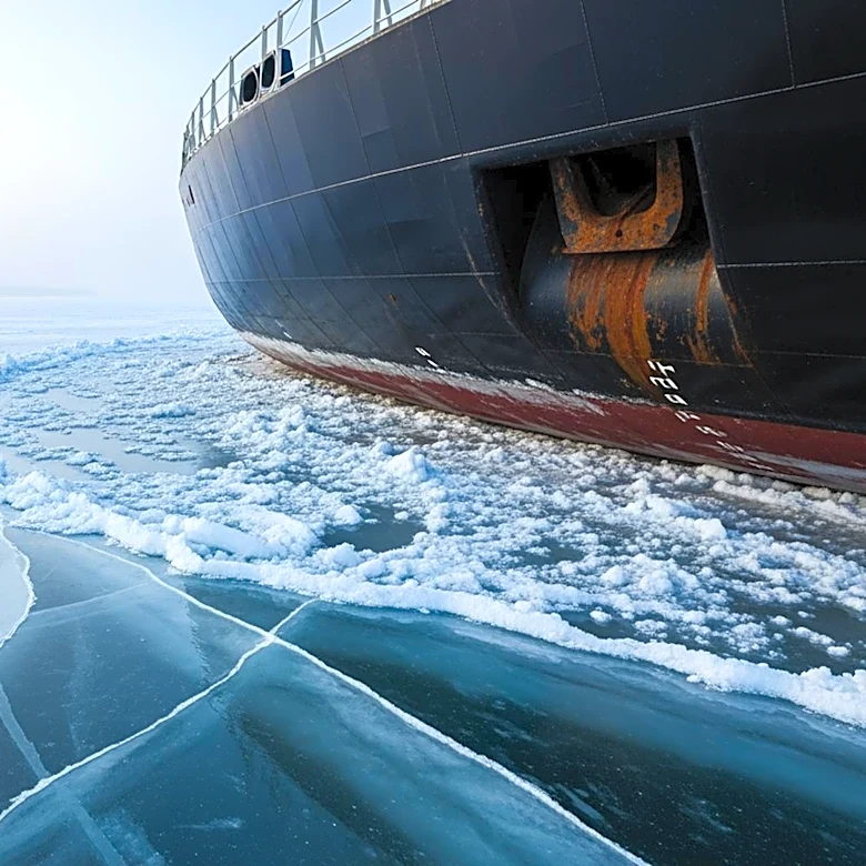 U.S. Coast Guard Assists Freighter Stuck in Lake Superior Ice