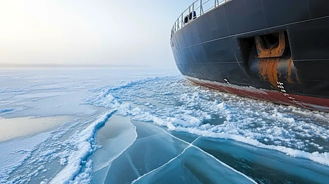 U.S. Coast Guard Assists Freighter Stuck in Lake Superior Ice