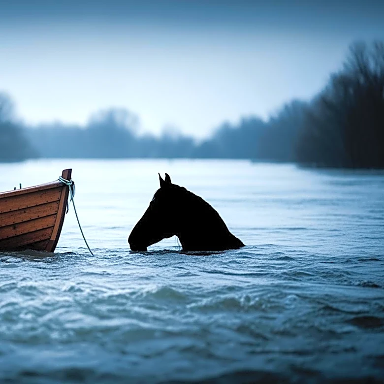 Rescue Operation Saves Horse Stranded in Flooded Marengo Creek
