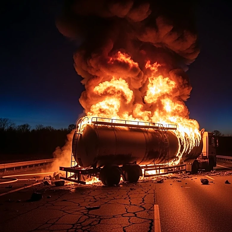 Texas Gas Tanker Collision Sparks Massive Fire, Driver Hospitalized