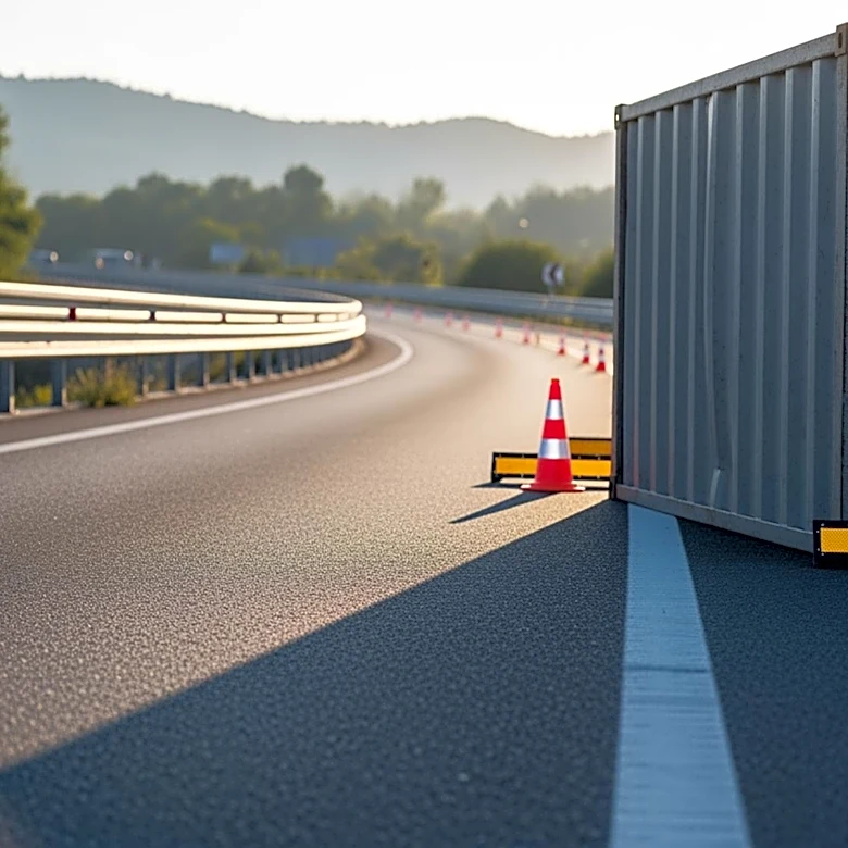 Tractor-Trailer Overturns on Sawgrass Expressway Ramp, Cleanup Underway