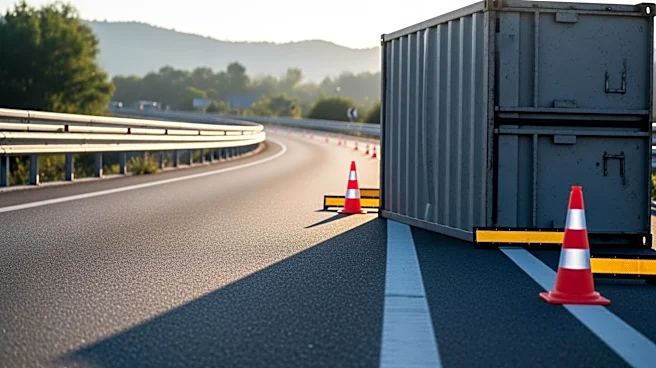 Tractor-Trailer Overturns on Sawgrass Expressway Ramp, Cleanup Underway