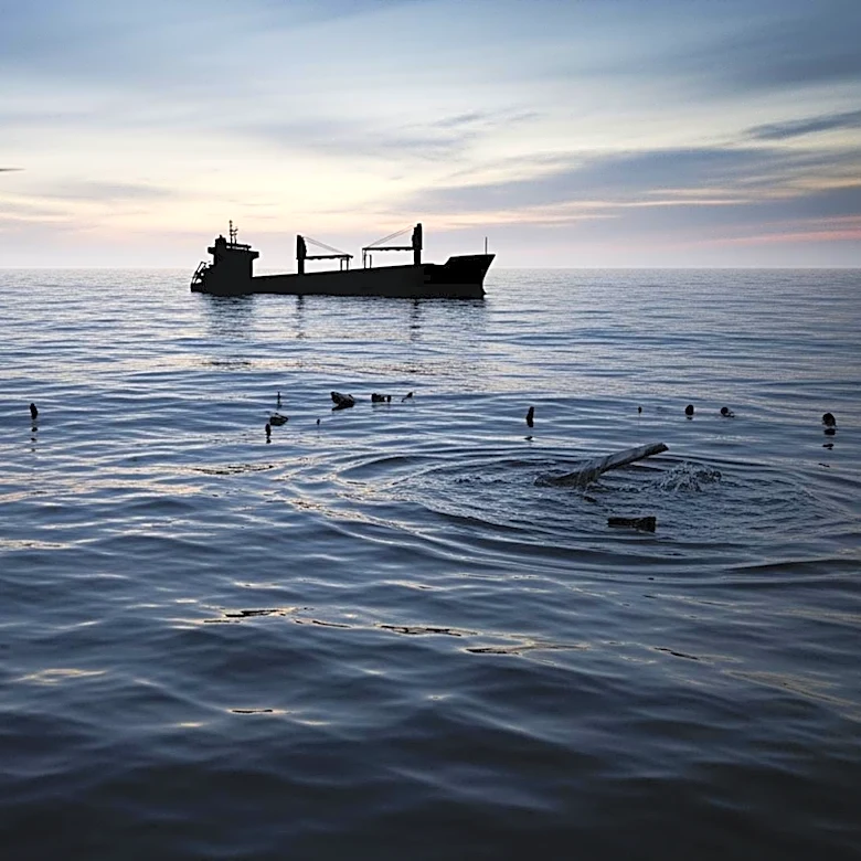 Ukrainian Drones Allegedly Sink Russian Cargo Vessel in Sea of Azov