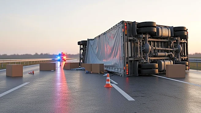 Truck Overturns on Krome Avenue, Causing Major Traffic Delays