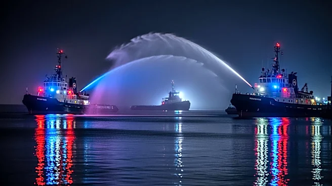 Baltimore Fireboats Respond to Sinking Towboat in Curtis Bay