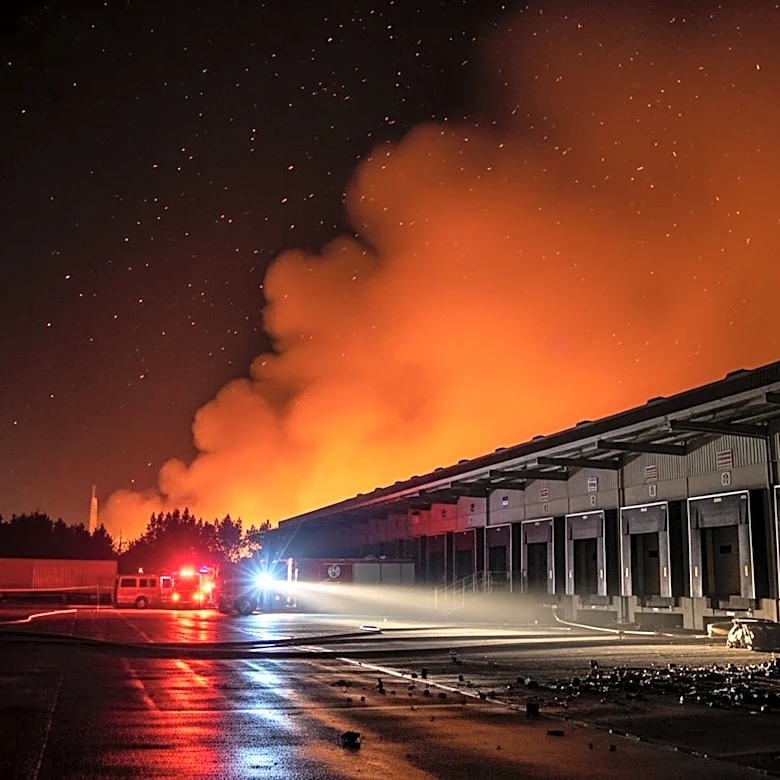 California Warehouse Fire Destroys Kimberly-Clark Facility, Employee Arrested for Arson
