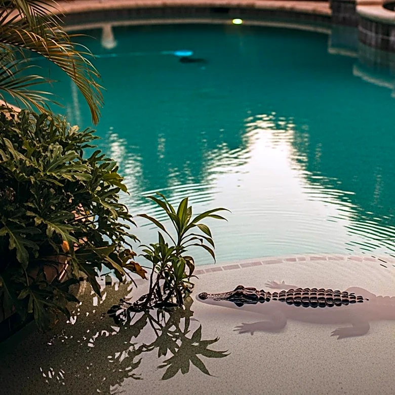 Florida Residents Encounter Alligator Intruder in Backyard Pool