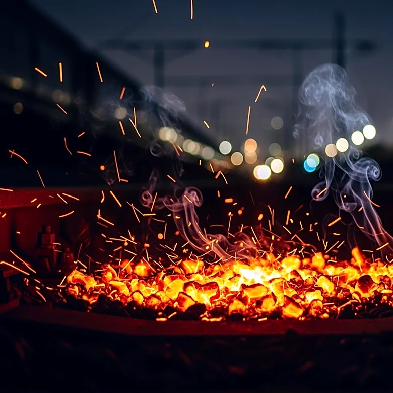 Fire Erupts on Cargo Train in Downtown Los Angeles