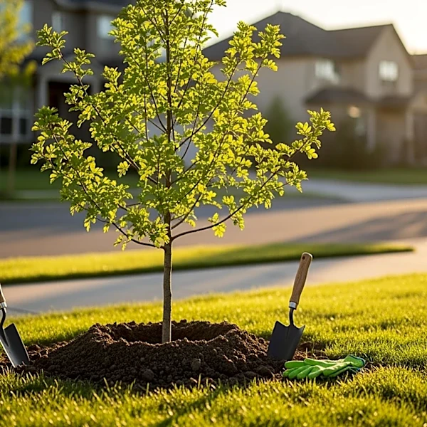 Douglas Council Completes Project to Replace Felled Trees in Housing Estate