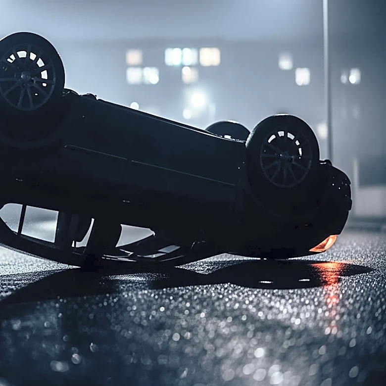 Car Overturns in Philadelphia's Roxborough Neighborhood, Driver Injured