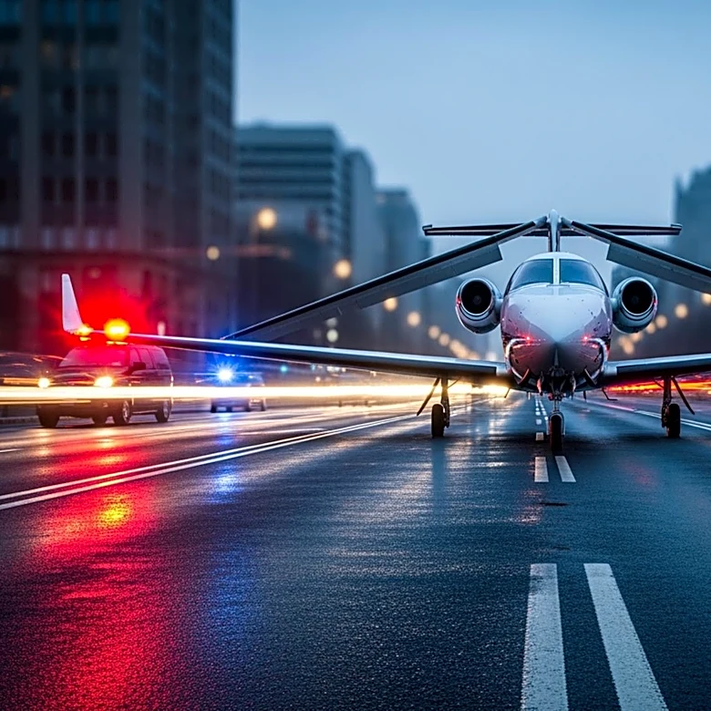 Small Plane Crash-Lands on Busy Phoenix Road, Injuring Three