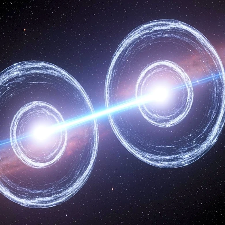 Astronomers Detect Powerful Space Laser from Merging Galaxies 8 Billion Light-Years Away