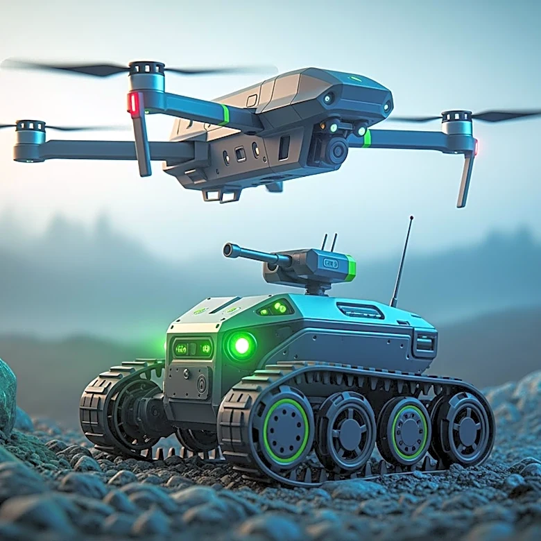 Ukraine Utilizes Drones and Ground Robots to Capture Russian Position Without Infantry