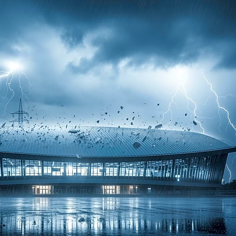 Severe Storm in Ann Arbor Damages Yost Ice Arena Roof Amid Power Outages