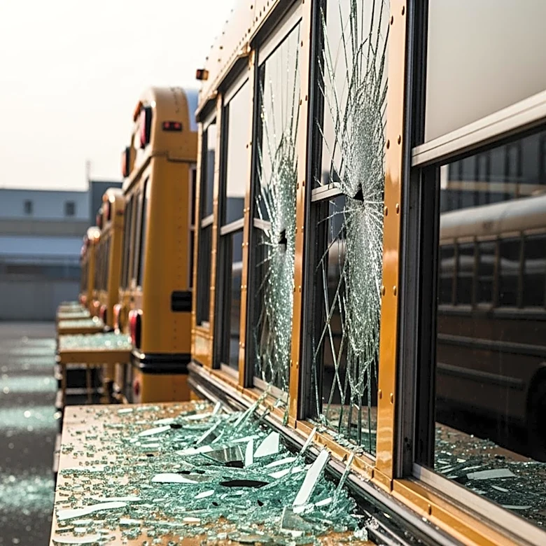 Vandalism Strikes Over 30 School Buses in Chicago's West Side