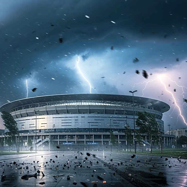 Severe Storm Damages University of Michigan's Yost Arena and Ann Arbor Infrastructure