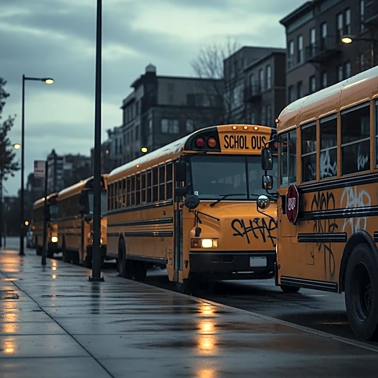 Chicago School Buses Vandalized in West Humboldt Park, Impacting Local Transportation