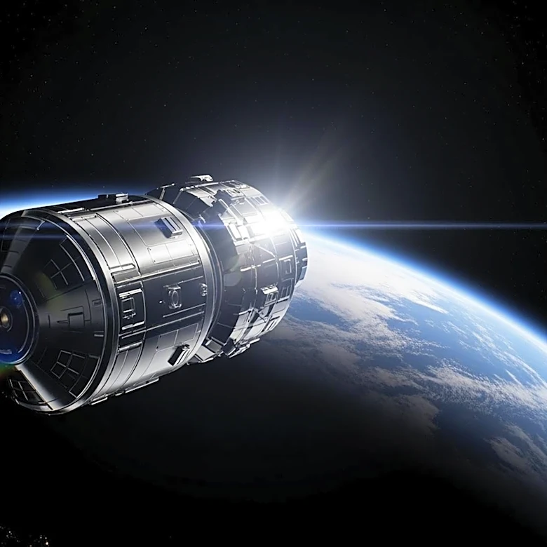 NASA Astronauts Create Optical Illusion with Cygnus XL on ISS