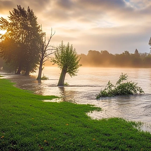 Des Plaines River Faces Near-Record Flooding Amid Rising Water Levels