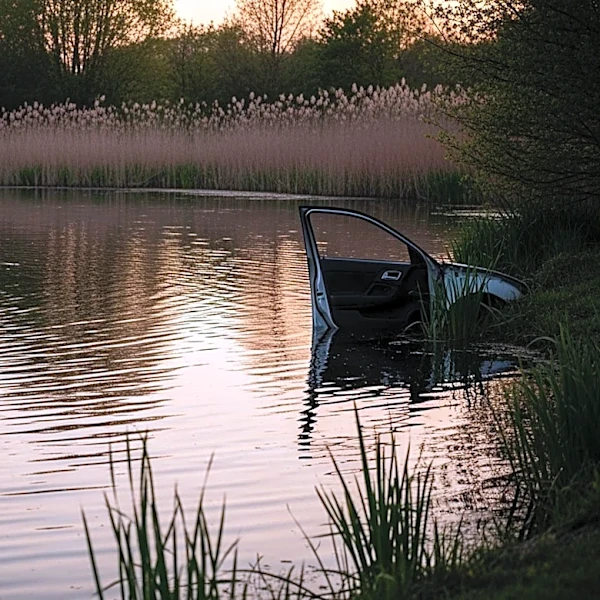 Police Officer Rescues Woman from Sinking Car in Fayette County Pond