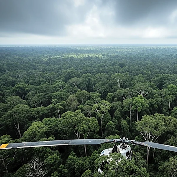 Helicopter Crash on Indonesia's Borneo Island Results in Eight Fatalities
