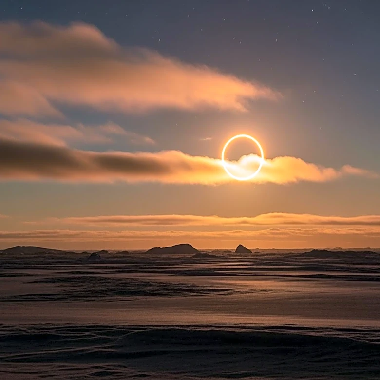 Rare 'Ring-of-Fire' Eclipse Witnessed by Antarctic Research Team