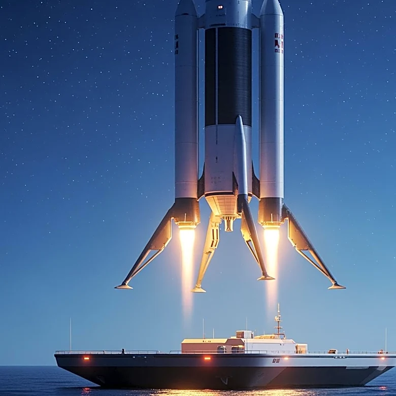 SpaceX Achieves 600th Rocket Landing Milestone During Starlink Launch