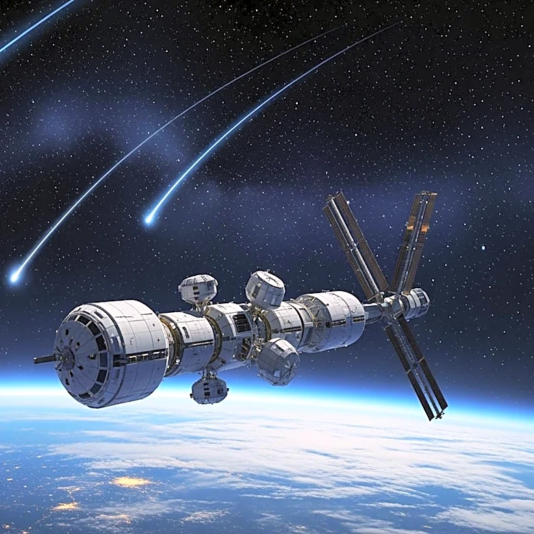 Astronauts Capture Lyrid Meteor Shower from International Space Station