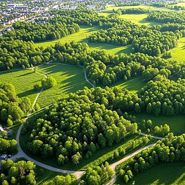 NASA Captures Lush Greenbelt in Washington Suburbs from Space
