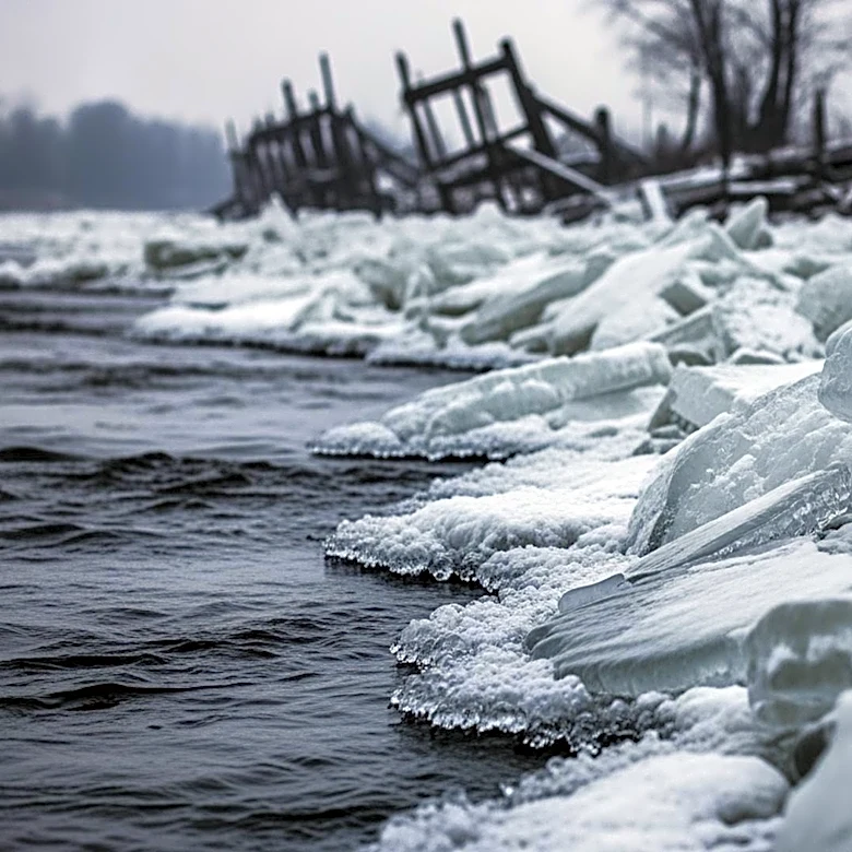 Ice Jams Cause Severe Damage to Homes in Northern Michigan Flooding