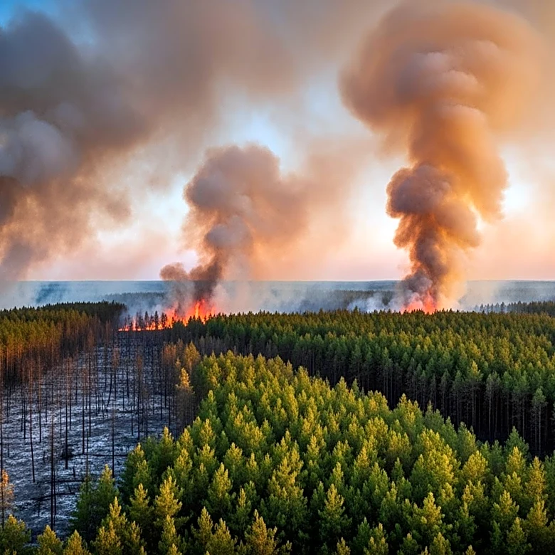 Georgia Wildfire Destroys Homes and Spreads Over 5,000 Acres