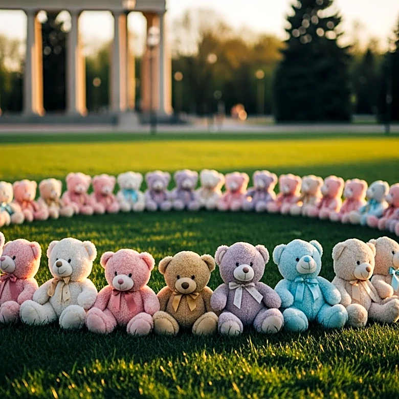 Activists Use Teddy Bear Installation on National Mall to Demand Return of Ukrainian Children