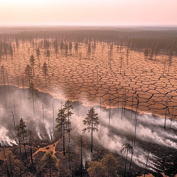 Georgia Wildfire Escalates, Destroys 90 Homes Amid Drought Conditions