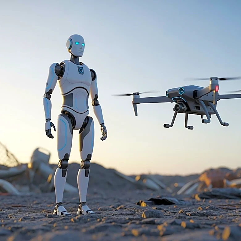 Caltech and TII Develop X1: A Multi-Robot Rescue Team Combining Humanoids and Drones