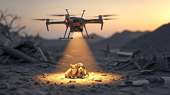 Ukrainian Soldiers Use Drone to Rescue Stranded Cat and Dog from War Zone