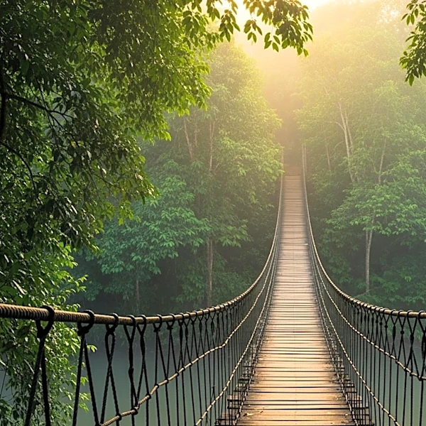 Orangutan Crosses New Bridge in Sumatra, Reuniting Split Communities