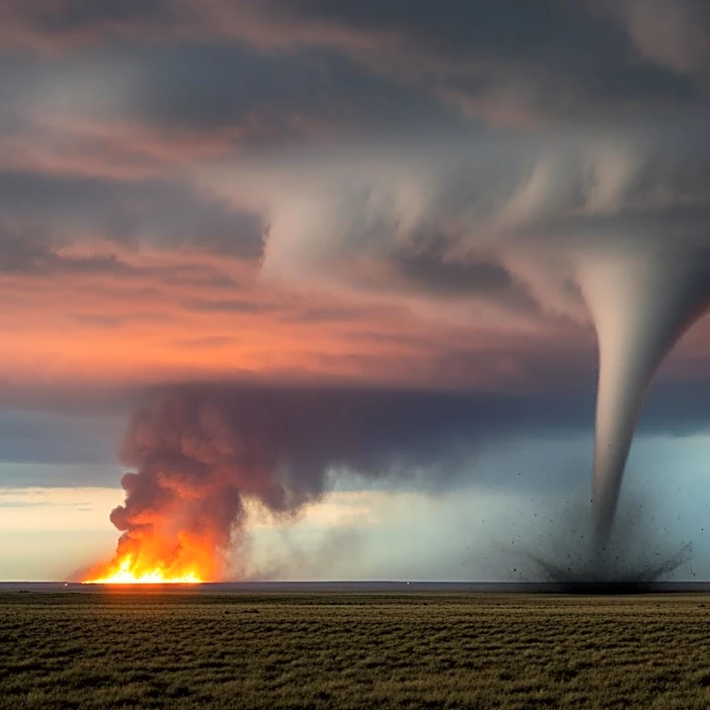 Severe Weather Threatens Central U.S. with Tornadoes and Wildfires