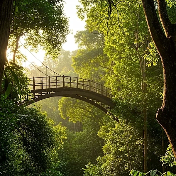 Sumatran Orangutan Uses Canopy Bridge in Conservation Milestone