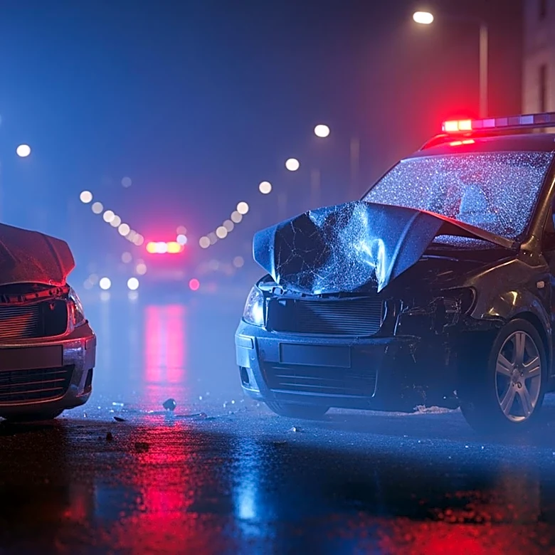 Two Cars Wrecked and Two Injured in Crash on Chicago's Irving Park Road