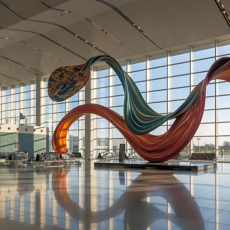 Skytrax Ranks U.S. Airports Among Top for Art Installations, Highlighting Passenger Experience