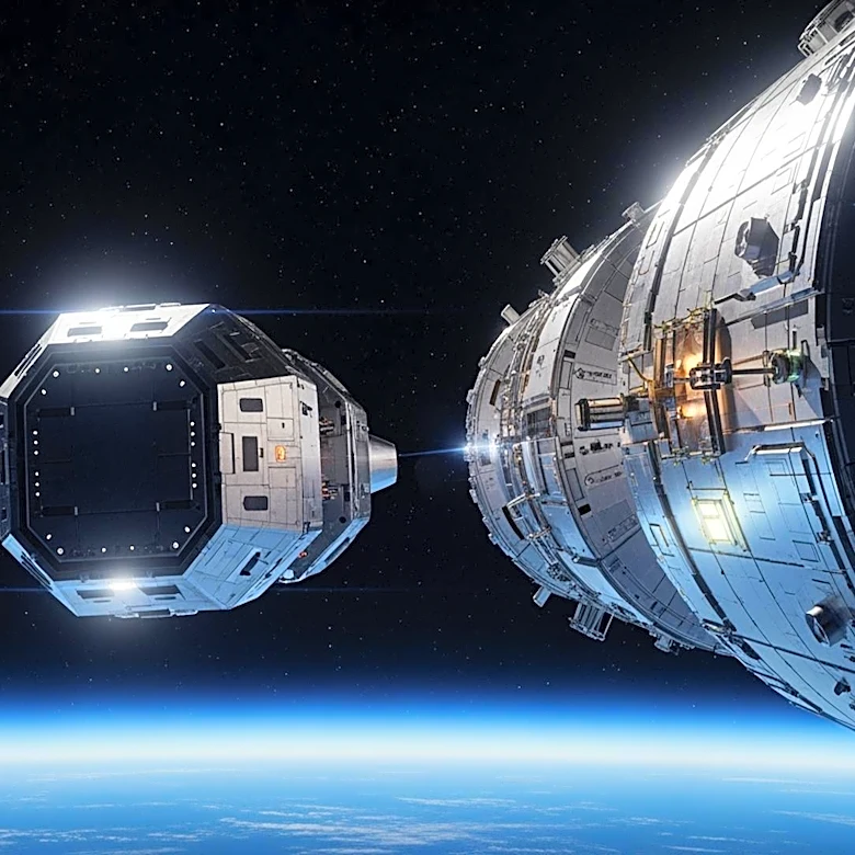 Progress 95 Cargo Craft Nears International Space Station for Docking