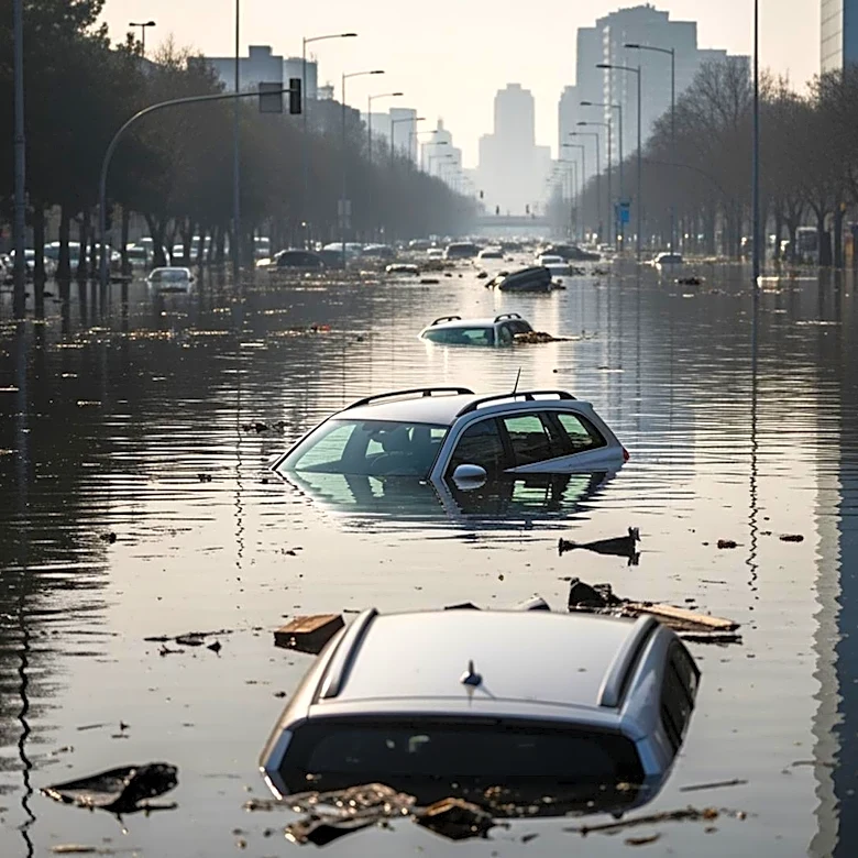 Heavy Flooding in Southern China Forces Evacuations and Submerges Vehicles