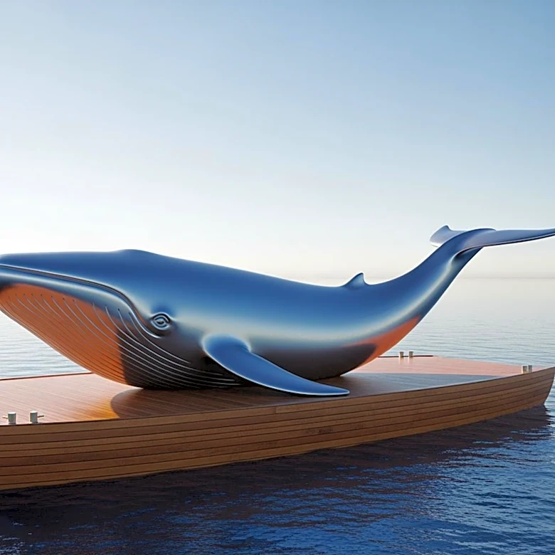 Stranded Whale Transported Out of German Waters by Barge