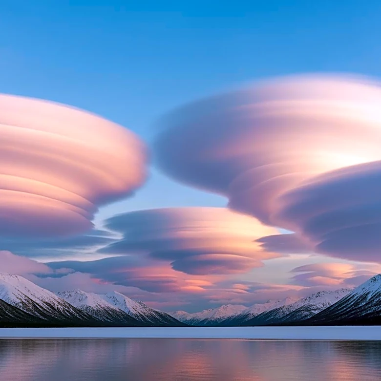 Winter's End in Alaska Marked by Striking Cloud Formations