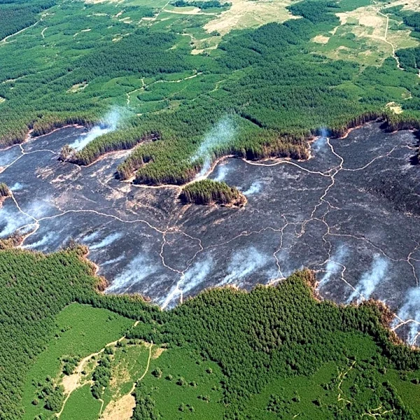 Satellite Images Show Extensive Damage from Georgia Wildfires