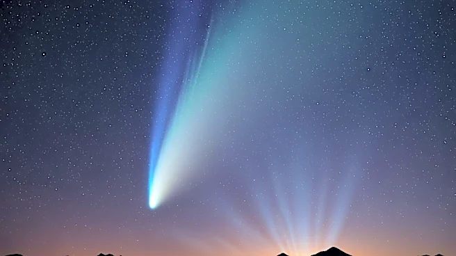 Comet PanSTARRS Displays Spectacular Ion Tail Due to Solar Storm