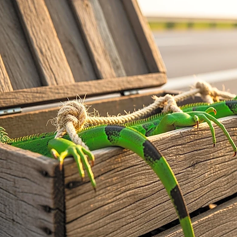 Florida Highway Patrol Discovers 13 Zip-Tied Iguanas During Traffic Stop