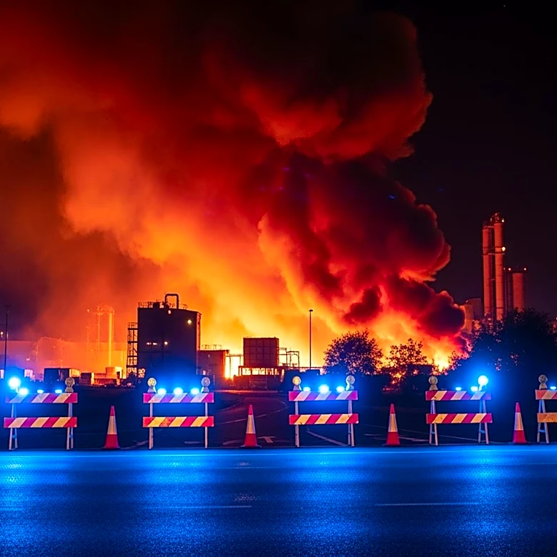 Raleigh Fire Department Responds to Large Fire at Recycling Plant, Road Closures Implemented