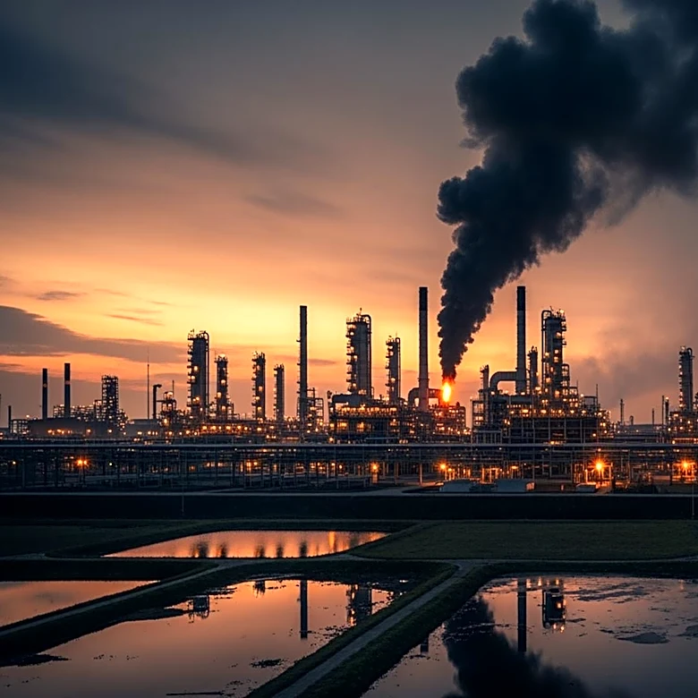 Ukrainian Drone Strikes on Russian Oil Hub Escalate Environmental Crisis