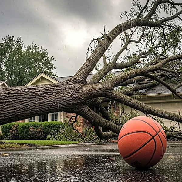 Storm Causes Tree to Fall on St. Clair Shores House; Pistons Continue Playoff Run